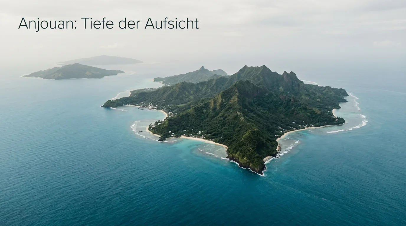 Tropische Inselgruppe im Indischen Ozean als Sinnbild für die kostengünstige Glücksspiellizenz aus Anjouan