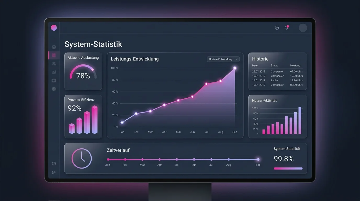 Diagrammartige Darstellung der Nutzung und Entwicklung des Sperrsystems