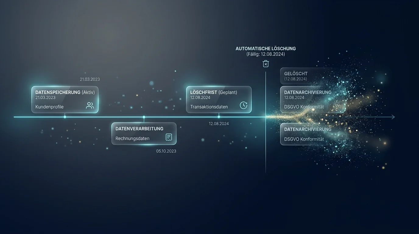 Darstellung der gesetzlichen Löschfristen für gespeicherte Sperrdaten im OASIS-System