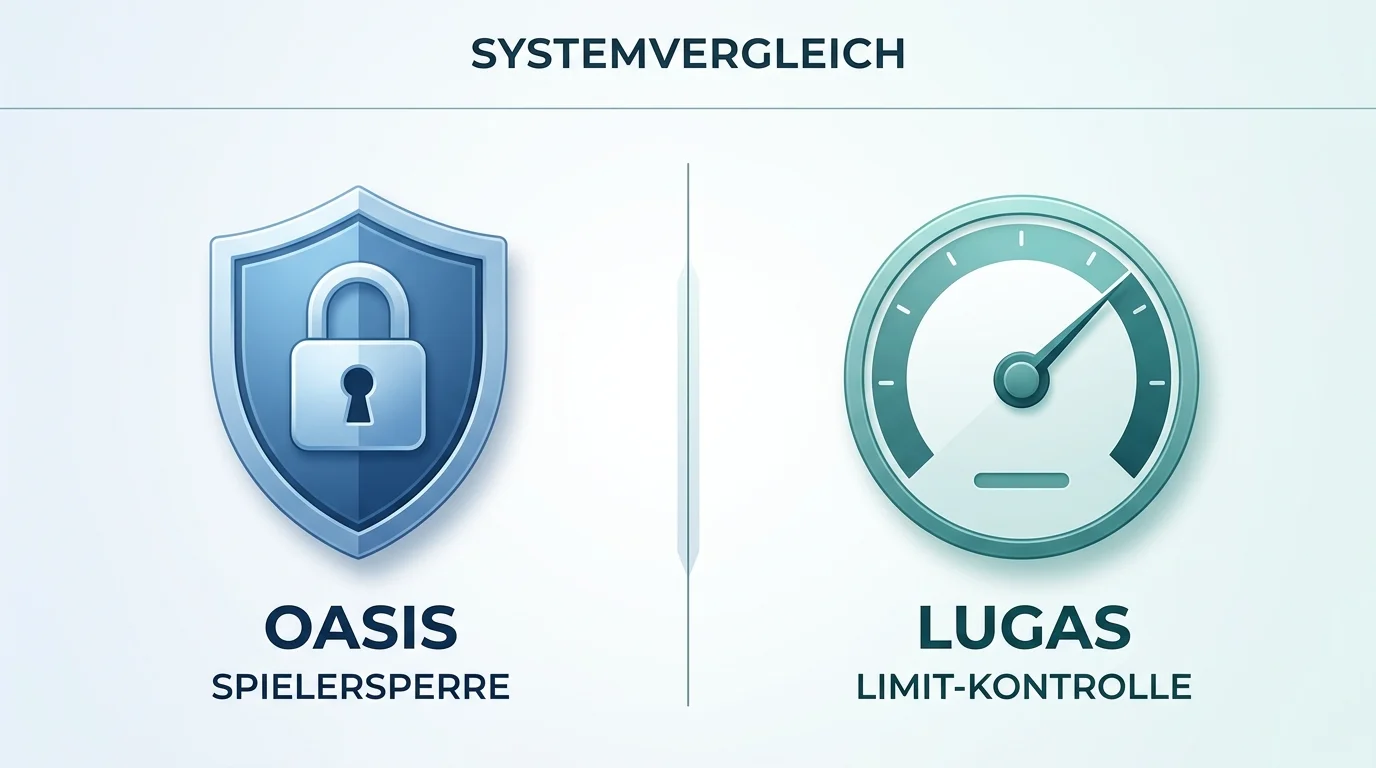 Gegenüberstellung der Aufgaben von OASIS als Sperrsystem und LUGAS als Limit- und Aktivitätssystem